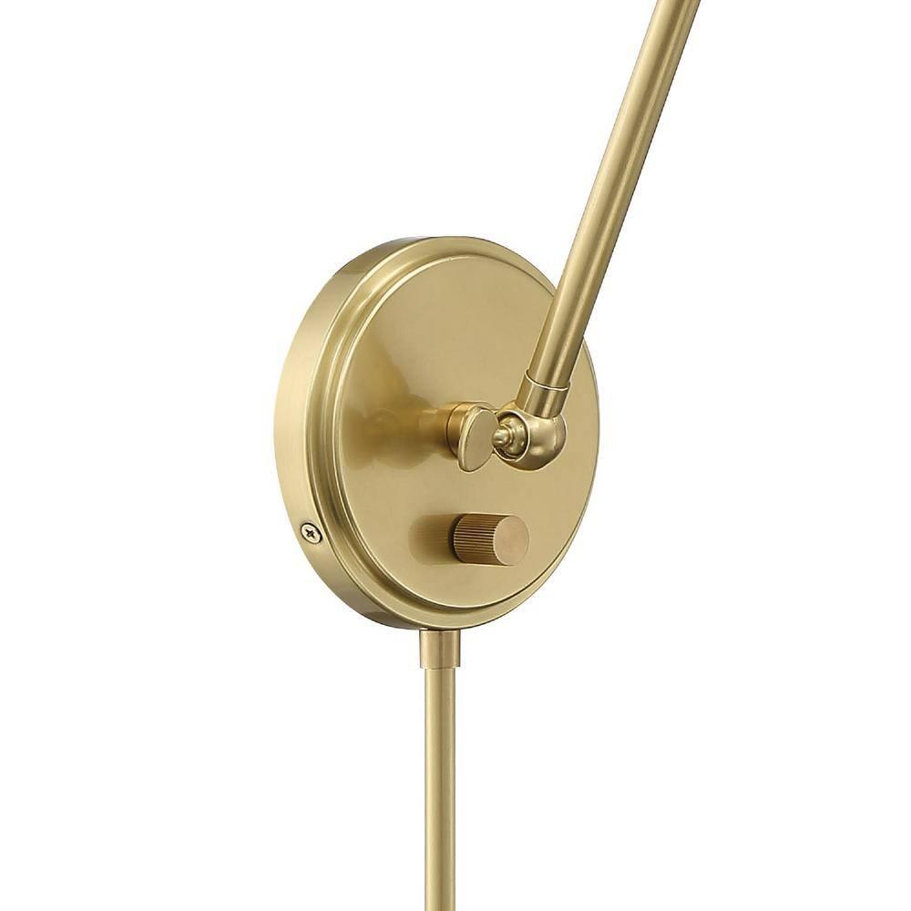 Crystorama Lighting Mitchell 1 - Light Swing Arm Lamp in  Aged Brass