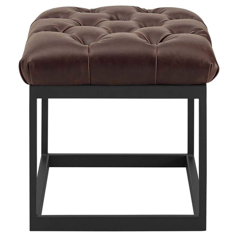 Modway Cherish Antique Button Tufted Faux Leather Ottoman