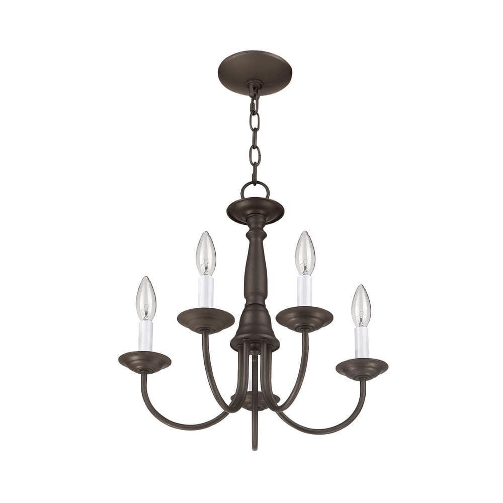 Livex Lighting Home Basics 5 - Light Chandelier in  Bronze