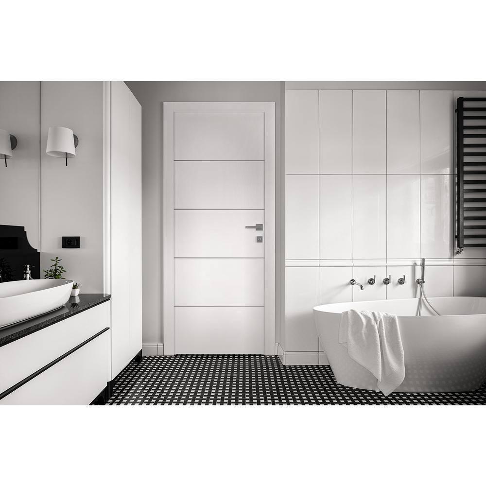 Belldinni Smart Pro 4H Polar White Paneled Manufactured Wood Interior Like a Prehung Door