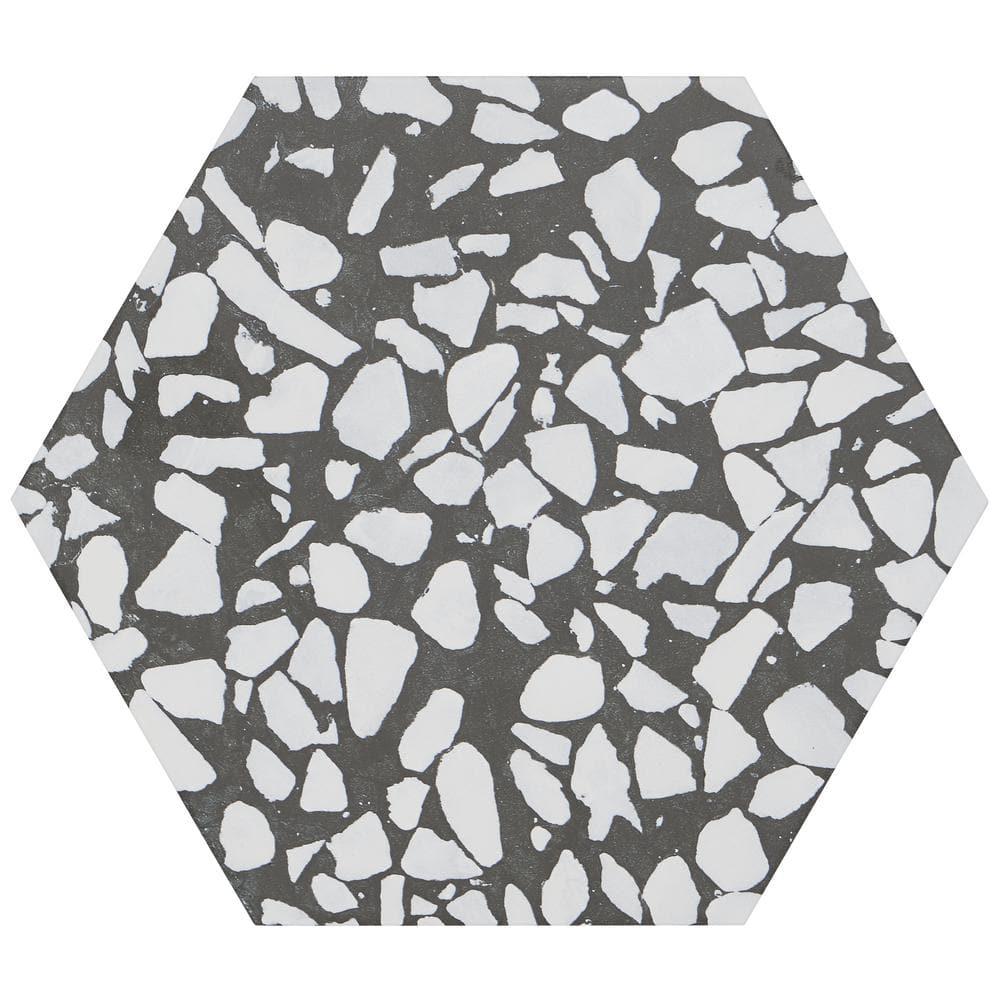 Jurassic Hex 9" Terrazzo Look Porcelain Floor & Wall Tile (8.07 Sq. Ft. / Case)