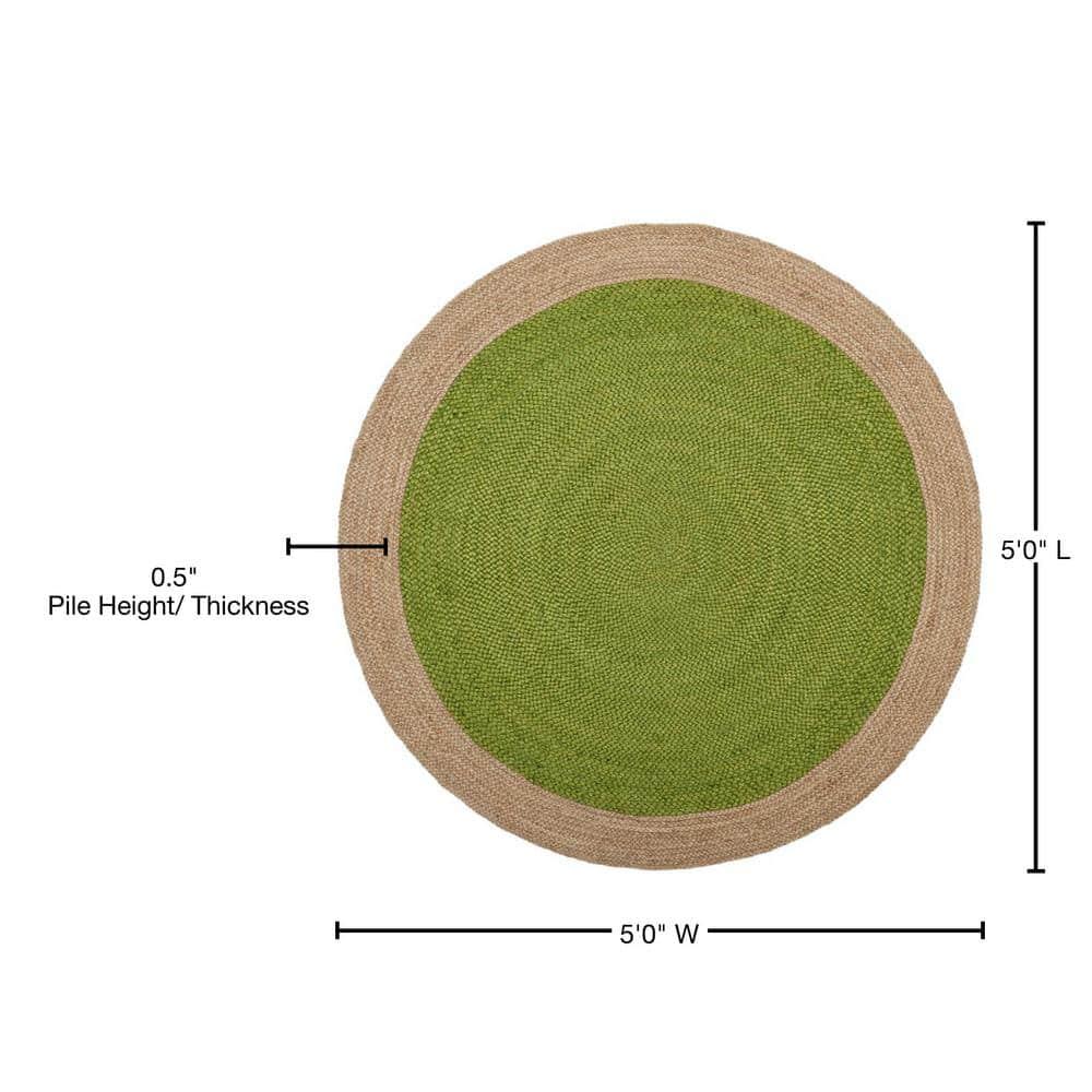 Vicksburg Natural Fiber Hand Woven Jute Solid Color Rug