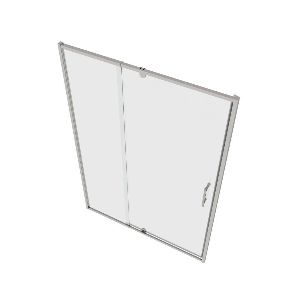 50-54" W X 71" H Piovt Swing Glass Shower Door,Pivot Frame Sliding Shower Door With 1/4"(6Mm) Clear SGCC Tempered Glass, Shower Doors,Reversible Installation