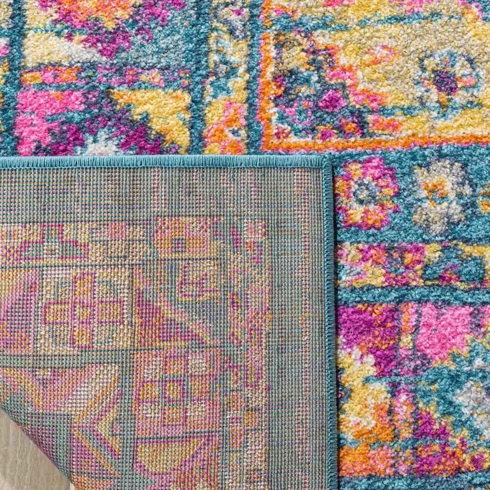Madison MAD133 Power Loomed Indoor Area Rug - Light Blue/Orange - 8'x10' - Safavieh