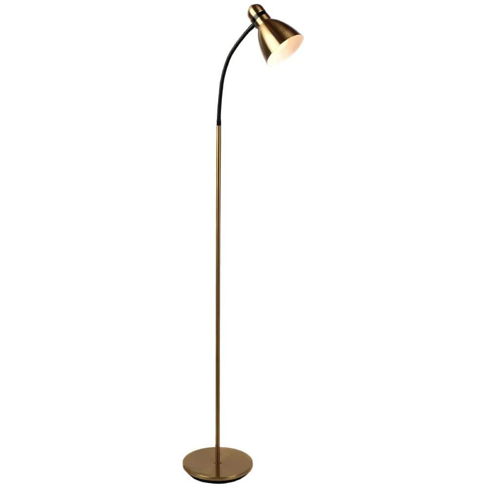 Avery Industrial 3-Way Dimming LED Floor Lamp with Metal Cone Shade