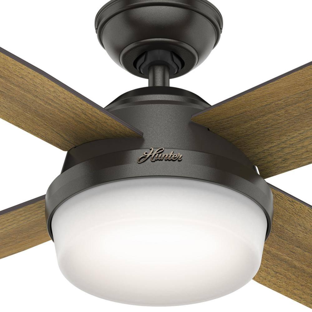 Dempsey 52" 4 - Blade Contemporary Indoor Ceiling Fan with Lights and Remote