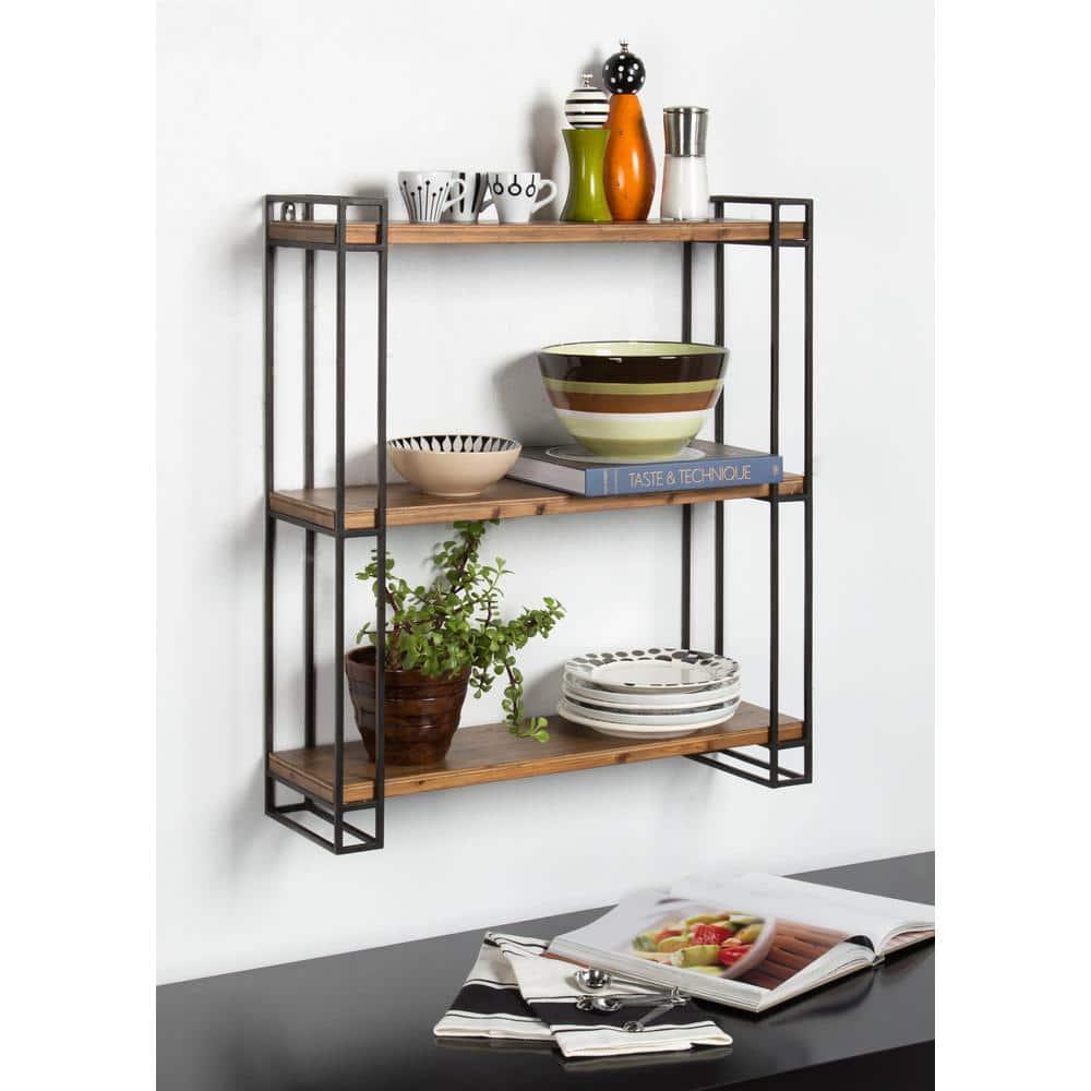 Burchill 3 Piece Pine Floating Shelf