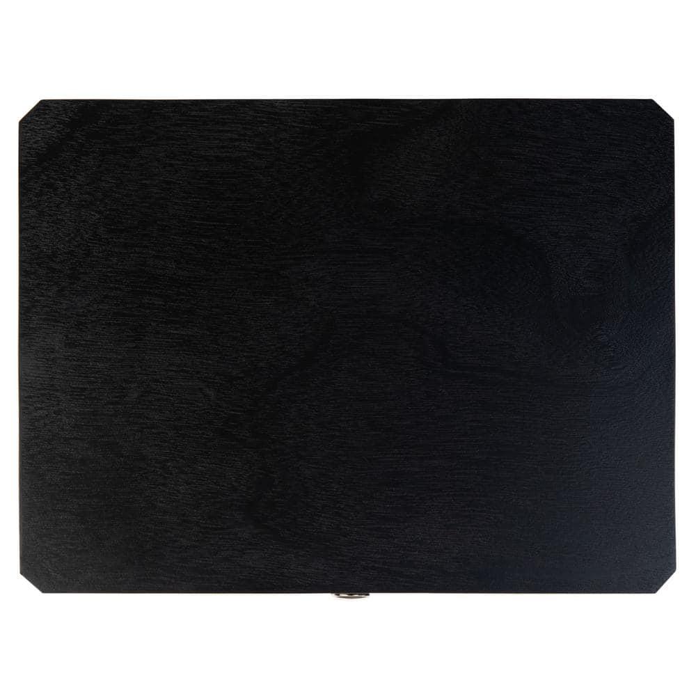 SAFAVIEH Opal French Black Rectangle Wood Storage End Table (17 in. W x 13 in. D x 23.5 in. H)