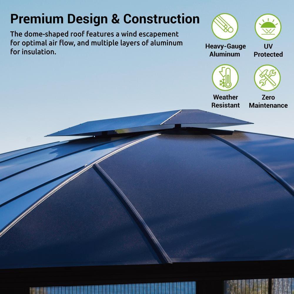 Paragon-Outdoor Siena Dome Roof Aluminum Patio Gazebo