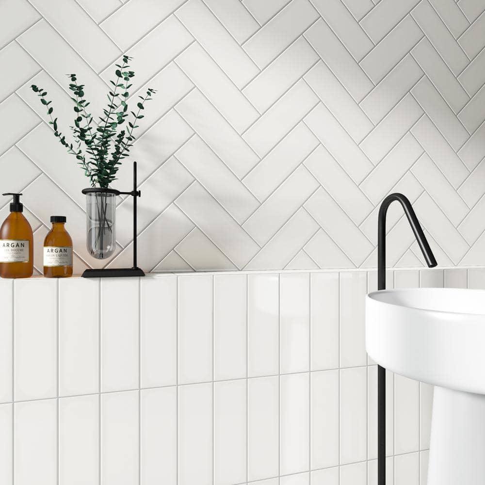 Remington 3.93 in. x 11.81 in. Polished Porcelain Subway Wall Tile (13.55 Sq. Ft. / Case)