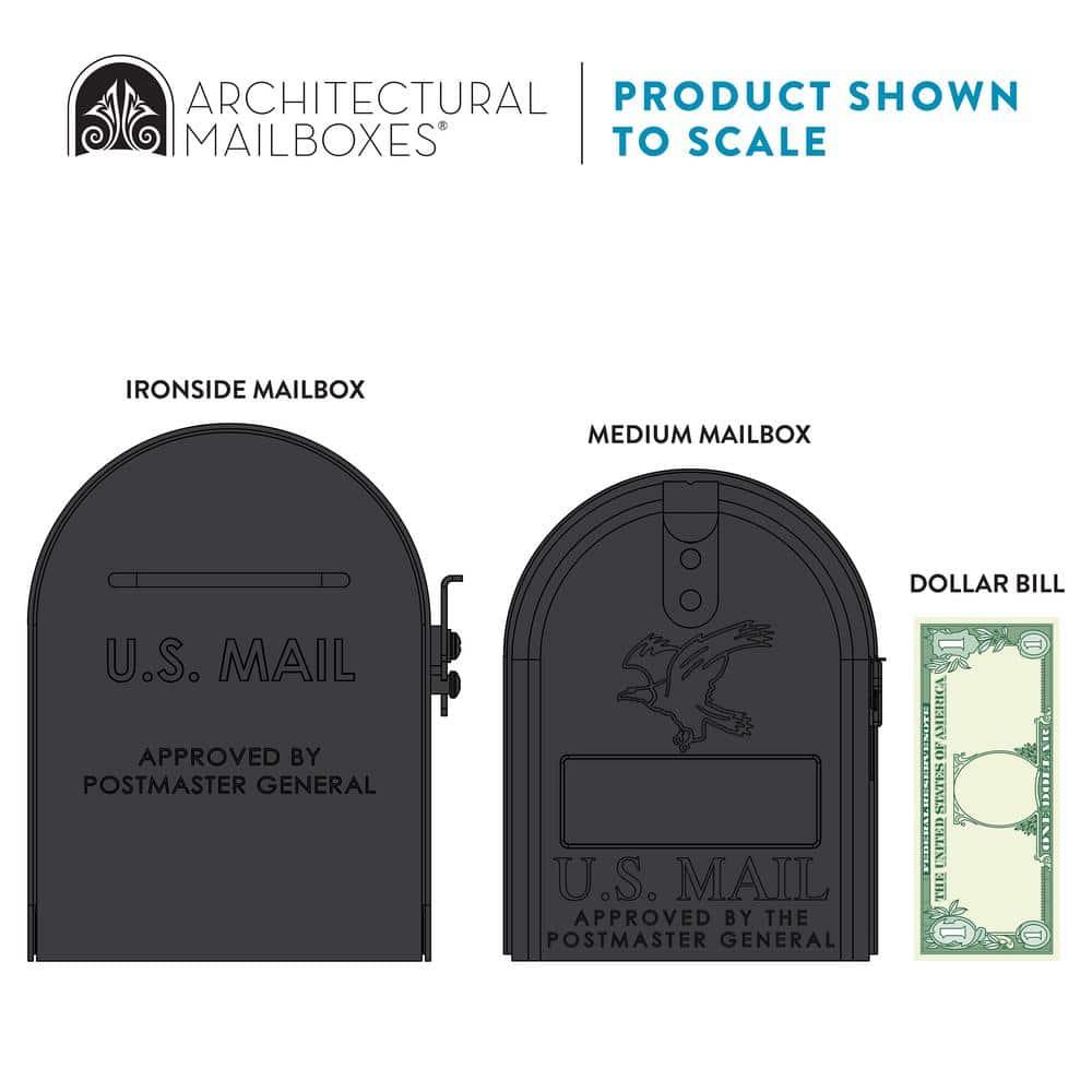 Architectural Mailboxes Ironside Post Mount Mailbox Black
