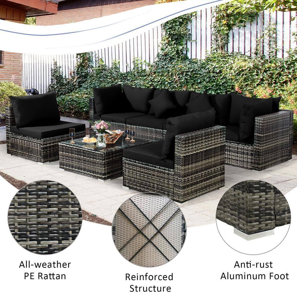 Costway 6 - Person Seating Group with Cushions & Reviews | Wayfair
