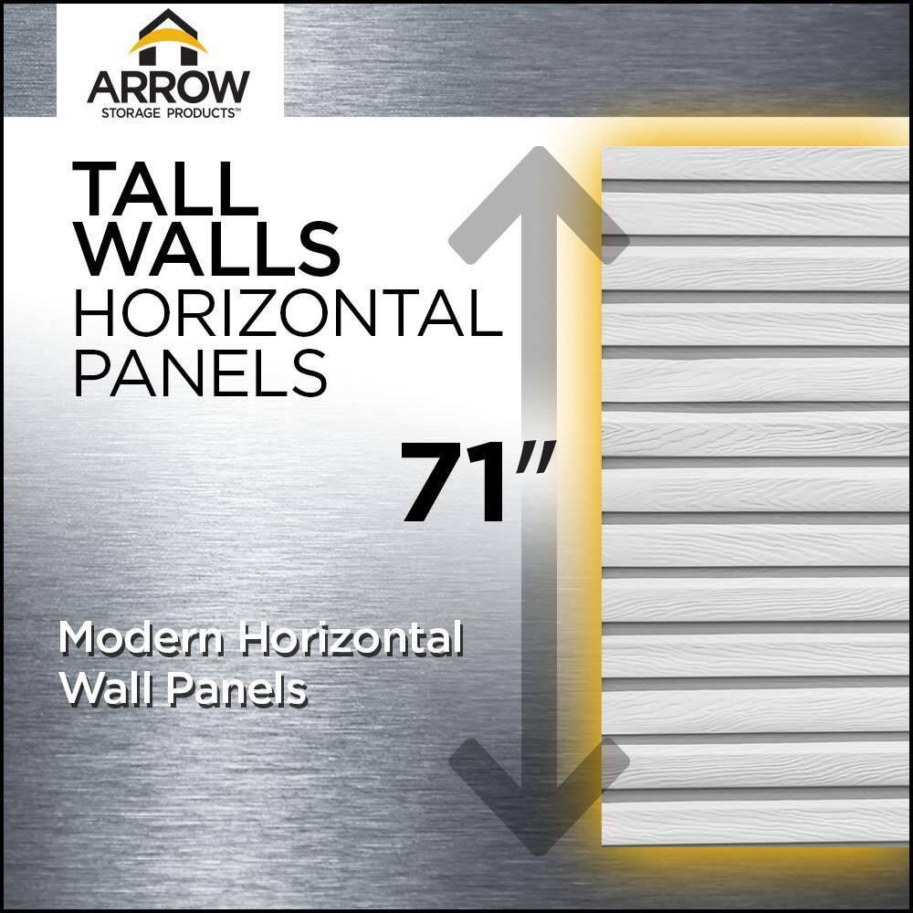 Arrow 8 ft. W x 8 ft. D Galvanized Steel Storage Shed