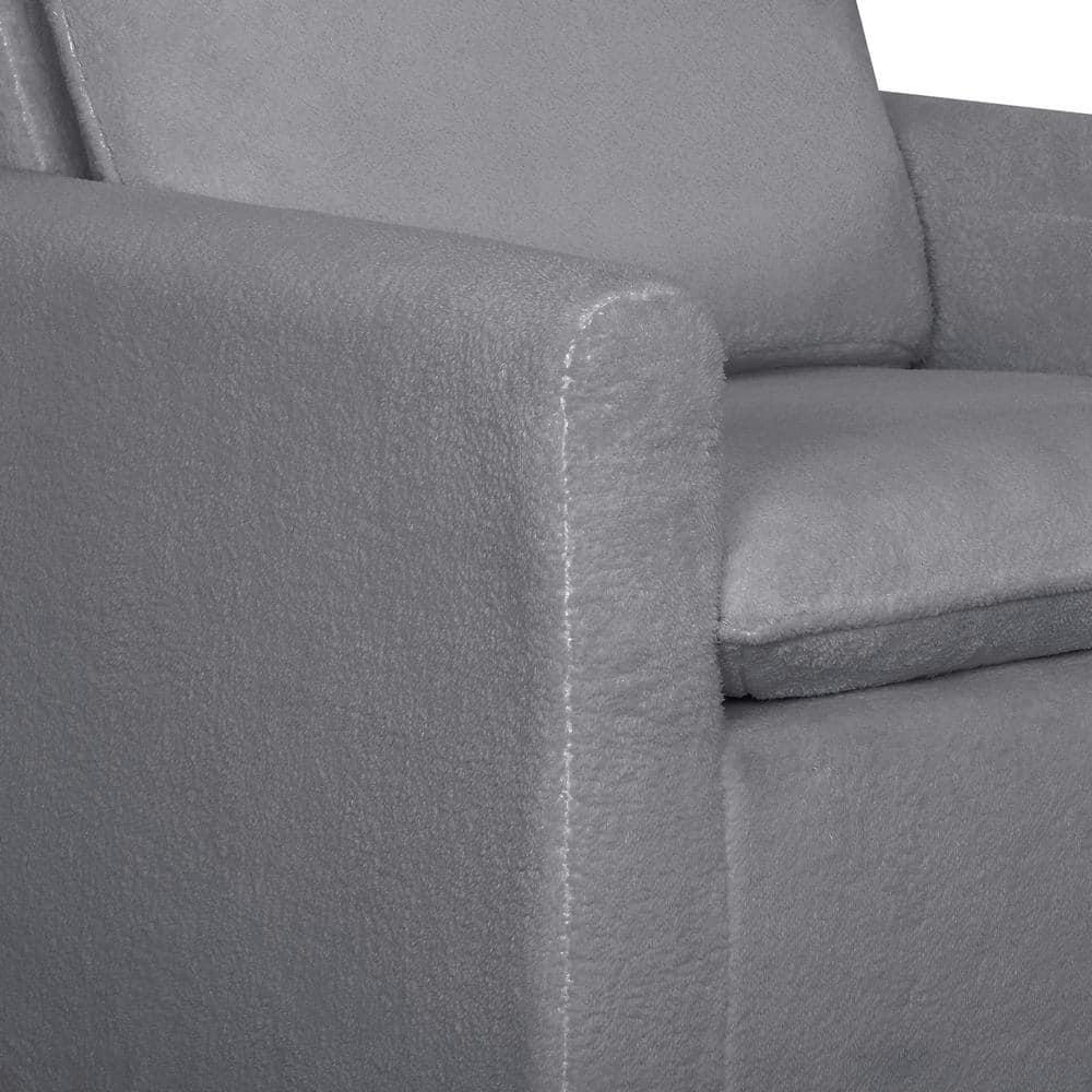 Lifestyle Solutions Lyndale Swivel Accent Chair Charcoal: High-Density Foam, Metal Legs, Scandinavian Style