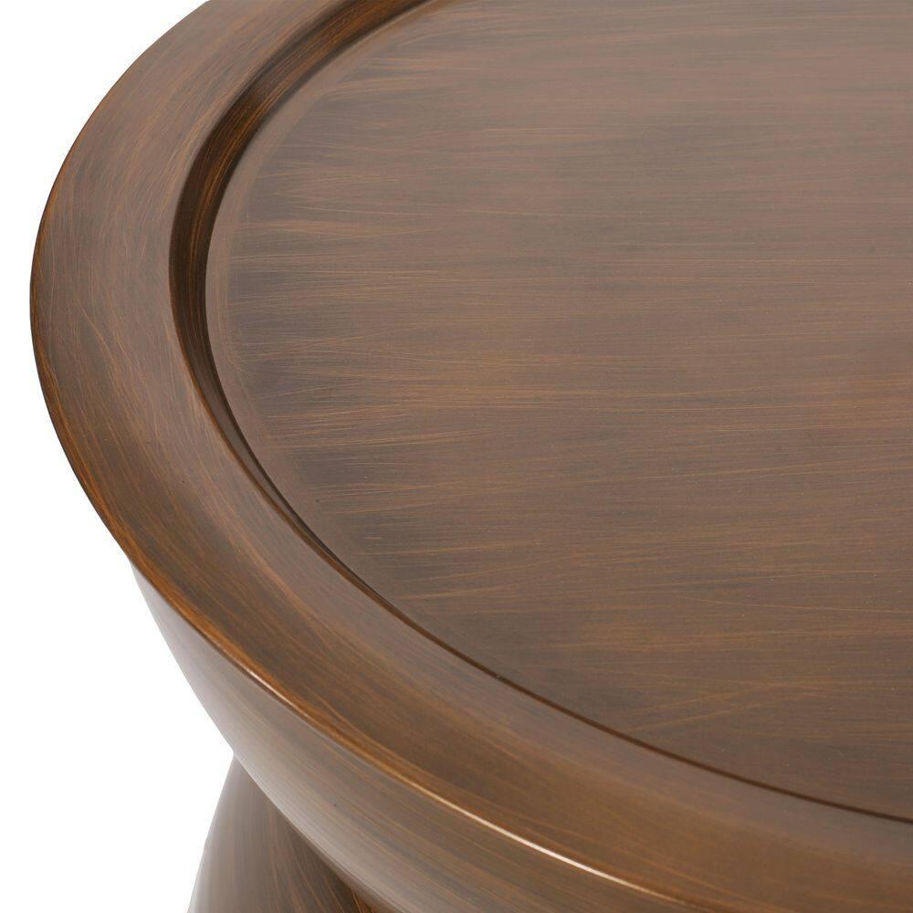 Noble House Manville Metal Hourglass Coffee Table, Brushed Antique Bronze