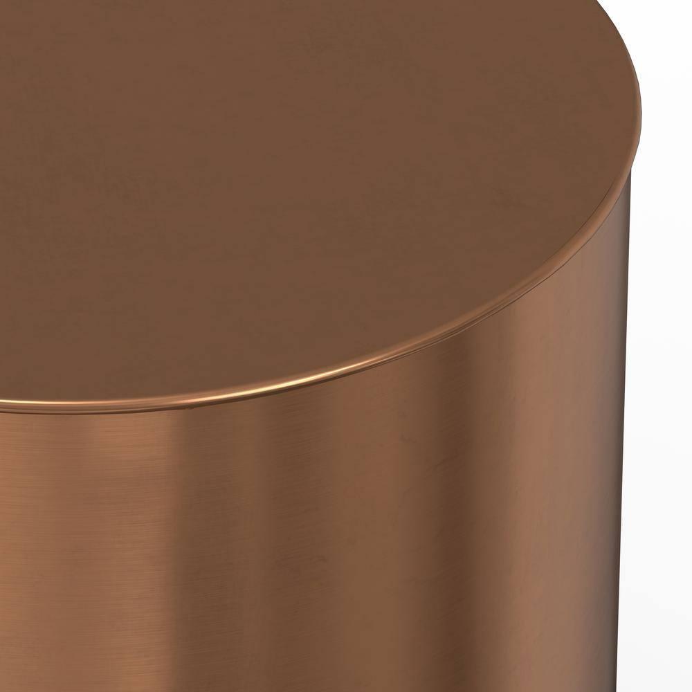 Simpli Home Curtis 16"W Metal Industrial End Table with Cylinder Design and Ombre Finish, Assembled