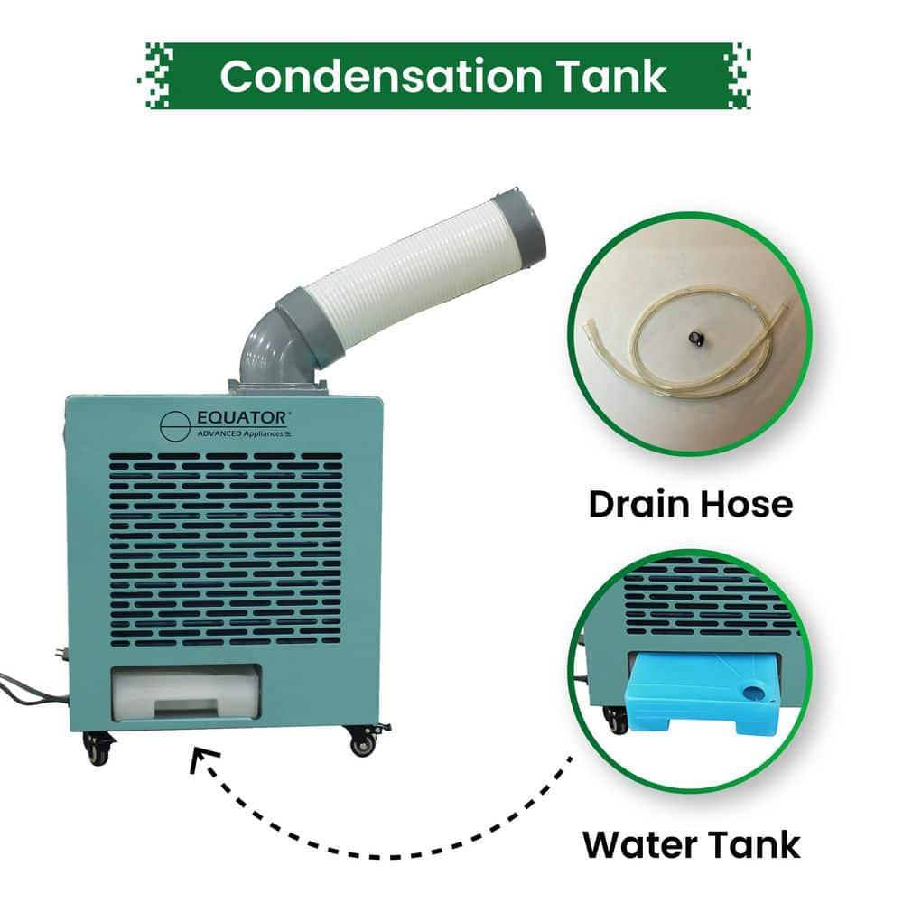 Equator Advanced Appliances Equator 3-in-1 AC Heater Air 9000BTU Outdoor Air Conditioner/ Spot Cooler IP24 Casters 110V