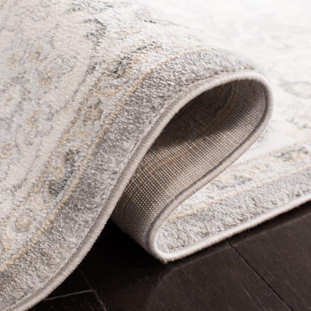 Isabella ISA912 Power Loomed Area Rug - Grey/Dark Grey - 4'x6' - Safavieh.