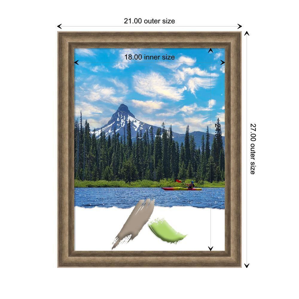 Amanti Art Angled Bronze Wood Picture Frame Opening Size 18x24 in.
