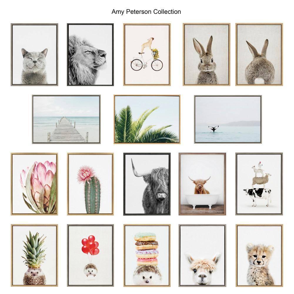 Kate and Laurel Sylvie East Beach Framed Canvas by Amy Peterson Art Studio, 18x24, Natural