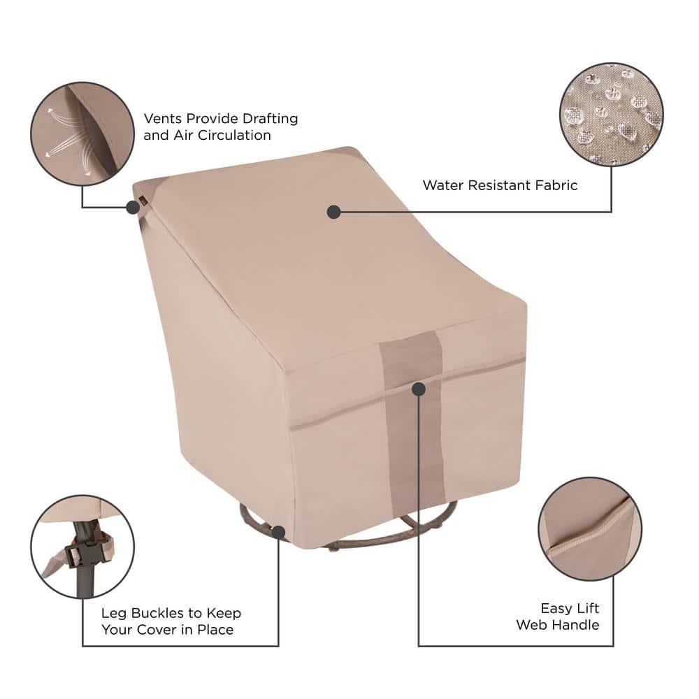 Modern Leisure Modern Leisure Monterey Patio Swivel Lounge Chair Cover, 2-Pack, 37.5"L x 39.25"W x 38.5"H, Beige (Set of 2)