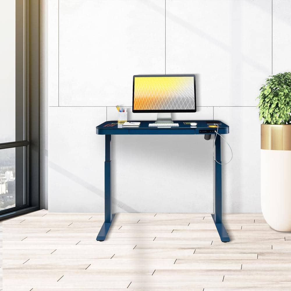 airLIFT 48" W Electric Adjustable Height Tempered Glass Desk