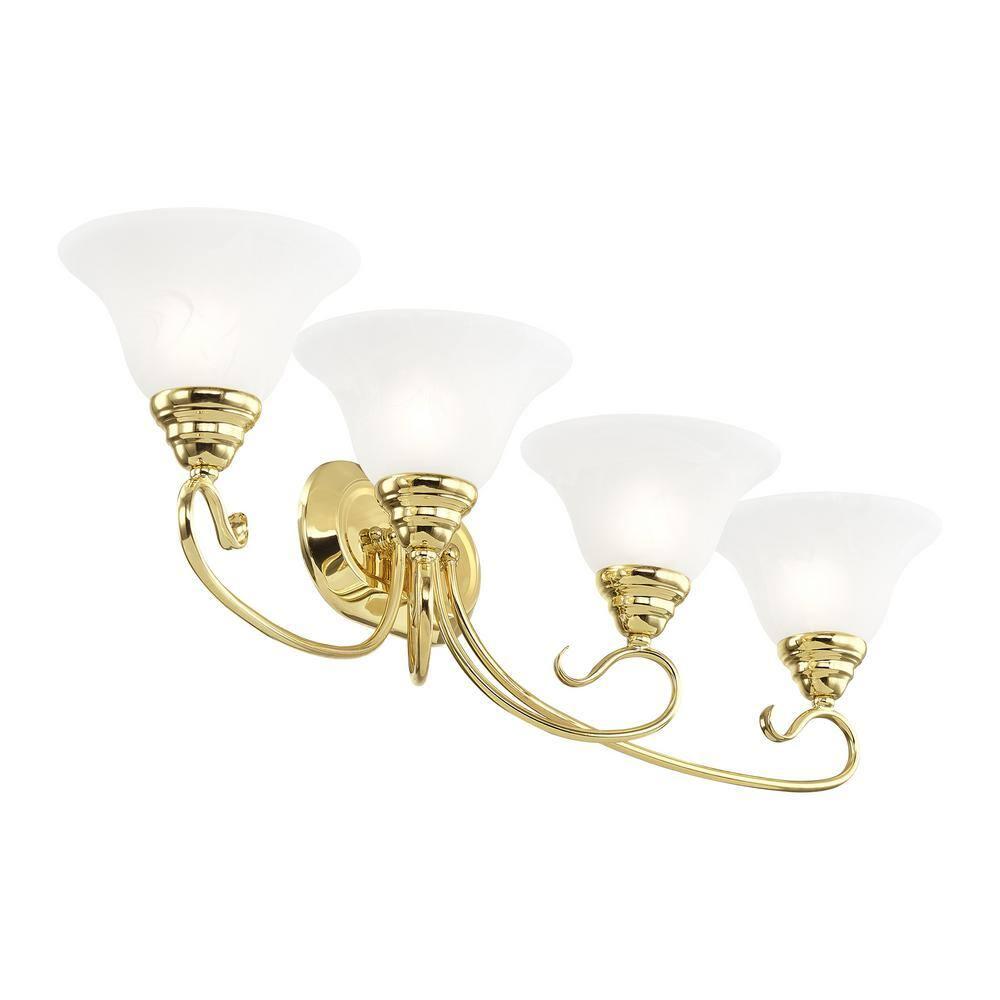 Livex Lighting Coronado 4 - Light Vanity in  Polished Brass