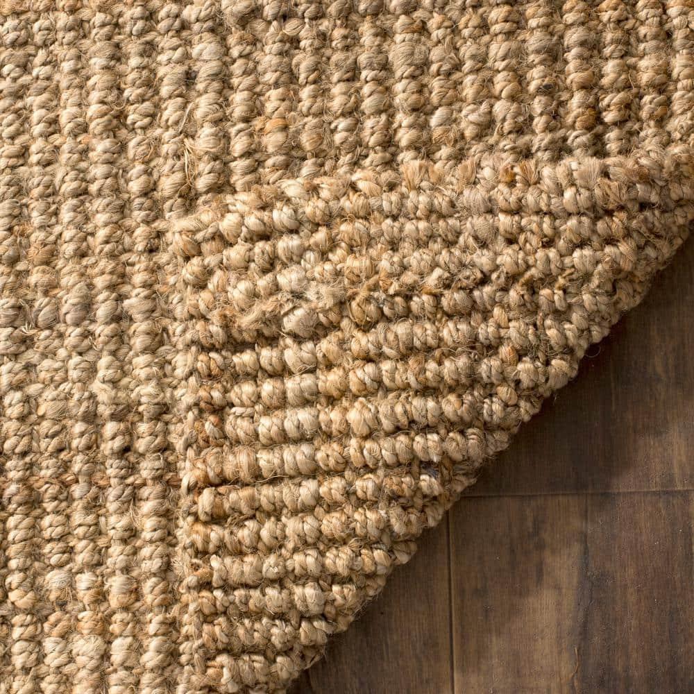 SAFAVIEH Natural Fiber Delmar Braided Jute Area Rug, Natural, 6' x 9'