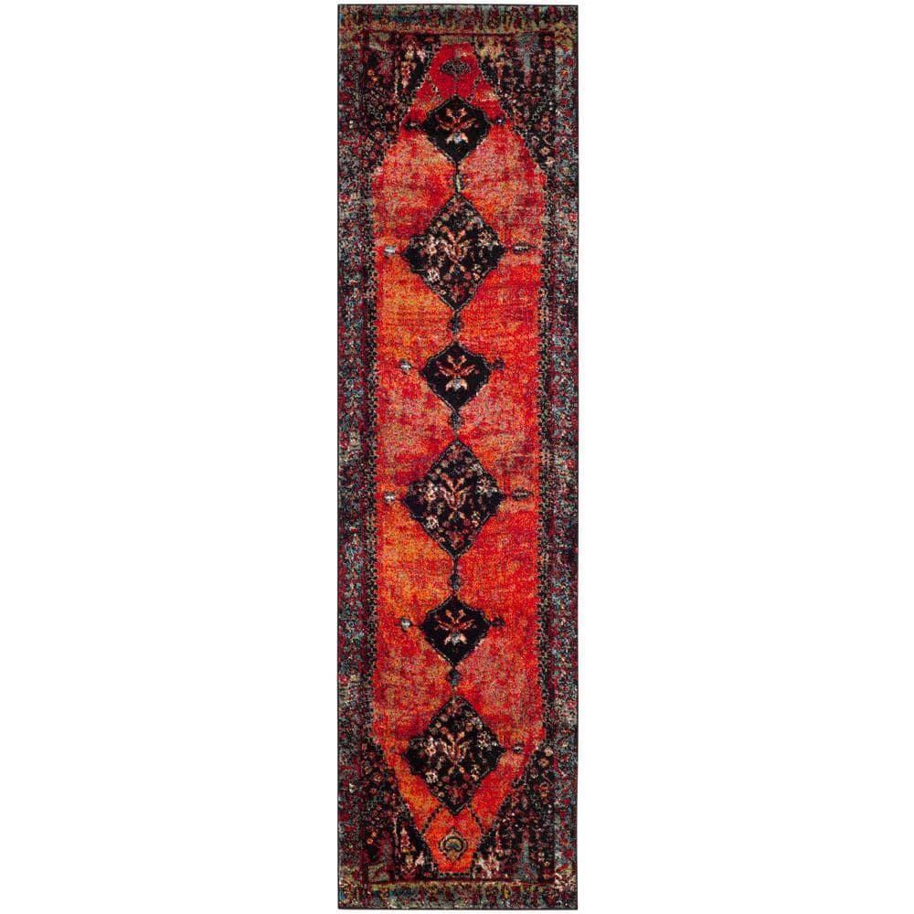 Vintage Hamadan VTH217 Power Loomed Indoor Runner Rug - Orange/Multi - 2'3"x10' - Safavieh.