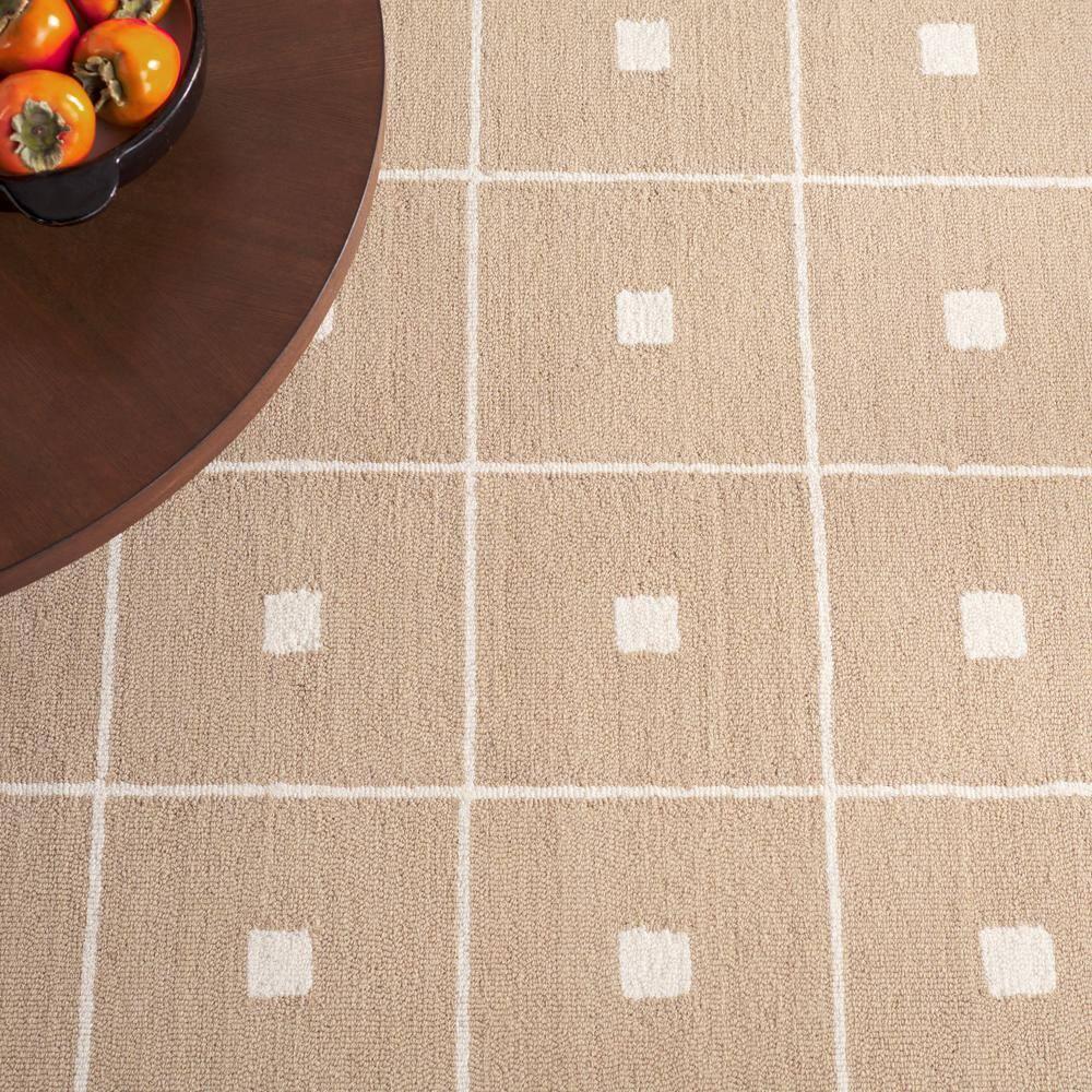 Martha Stewart 300 Hand Tufted 85% Wool And 15% Cotton With Latex Geometric Rug