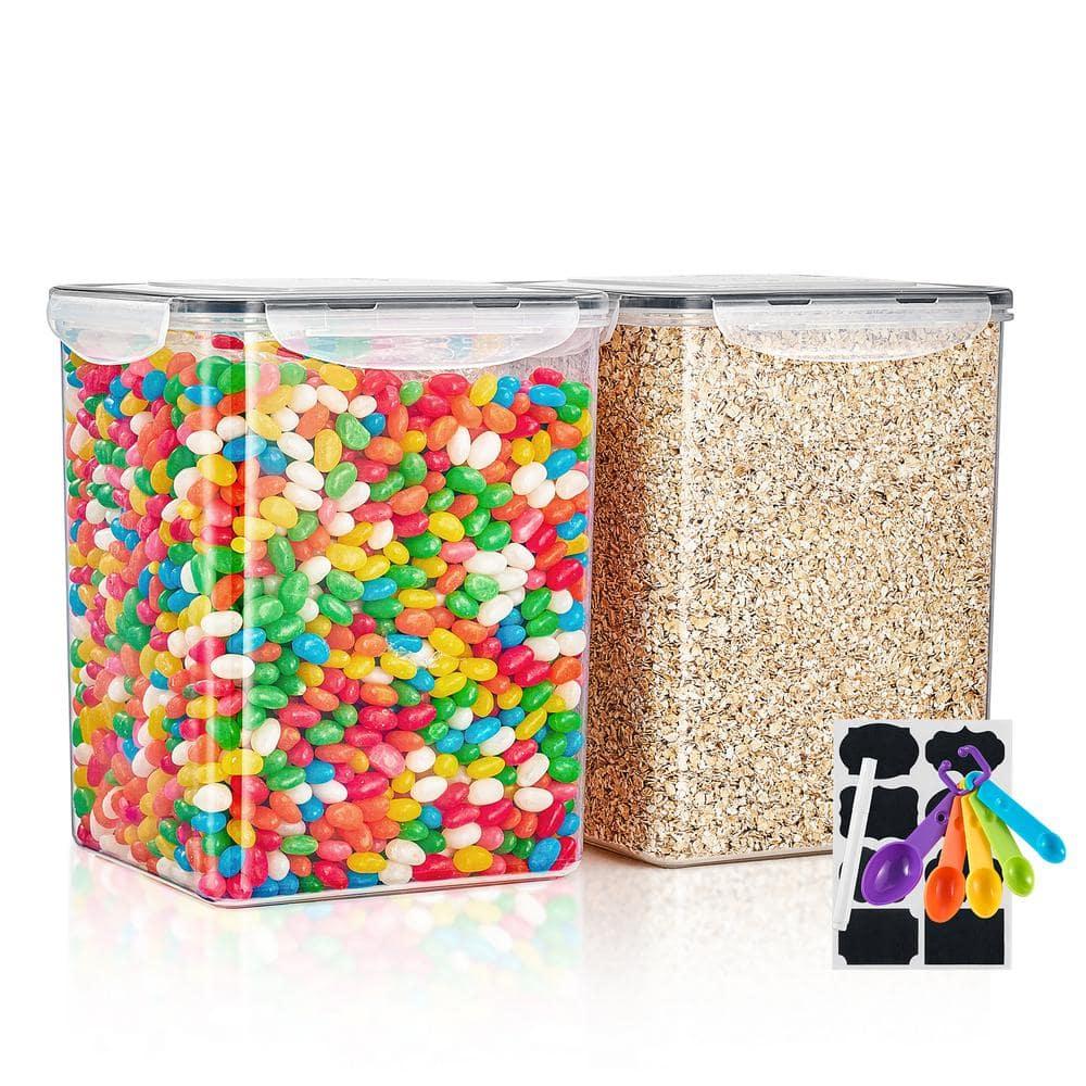 Sorbus 2 Pack Airtight (5qt/170oz) Food Storage Containers with Lids, Labels & Marker -Store Baking Supplies, Sugar, Flour, Rice and More -BPA Free