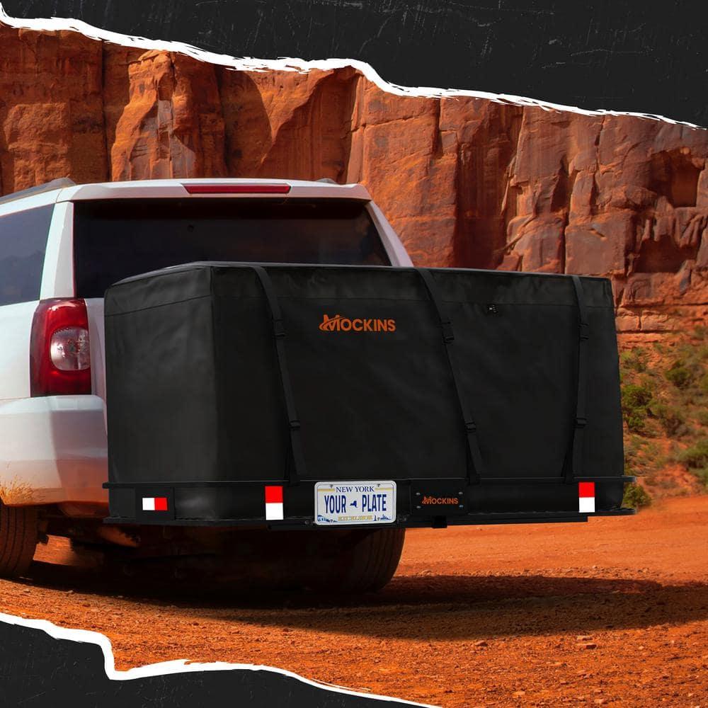 70 in. x 30 in. x 6 in. Foldable Hitch Cargo Carrier with 500 lbs. Capacity - Includes 40 cu. ft. Waterproof Cargo Bag