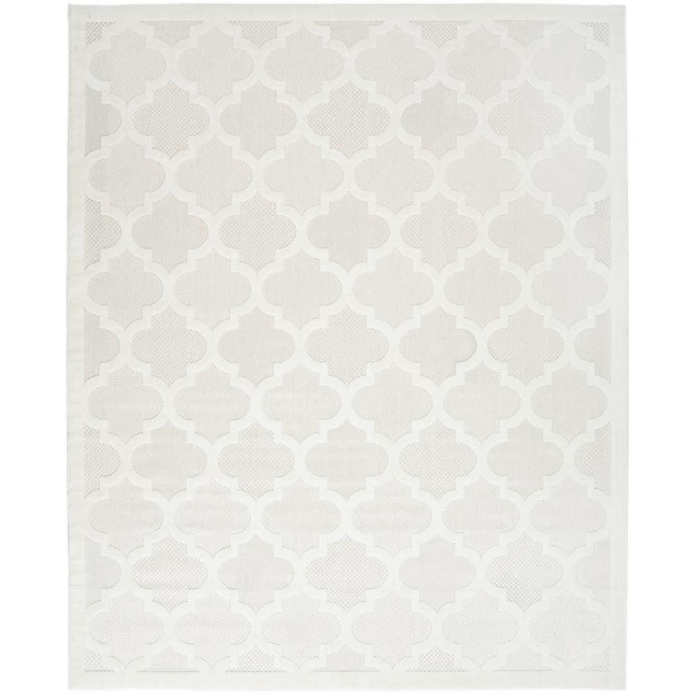 Nourison Easy Care 7' x 10' Ivory/White Indoor/Outdoor Rug