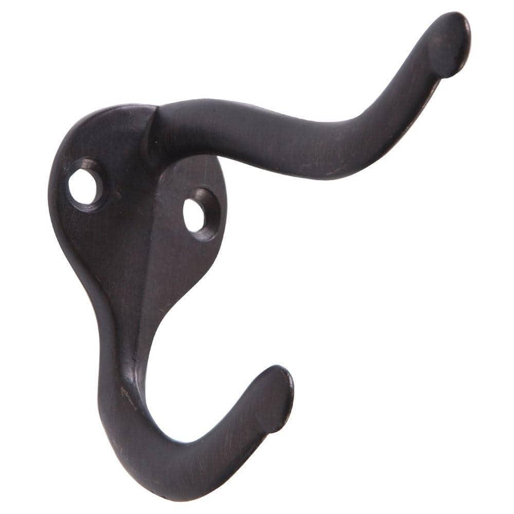 Coat Hooks for Wall Hanging Heavy Duty Wall Mounted Oil Rubbed Bronze Black, 5 Pack