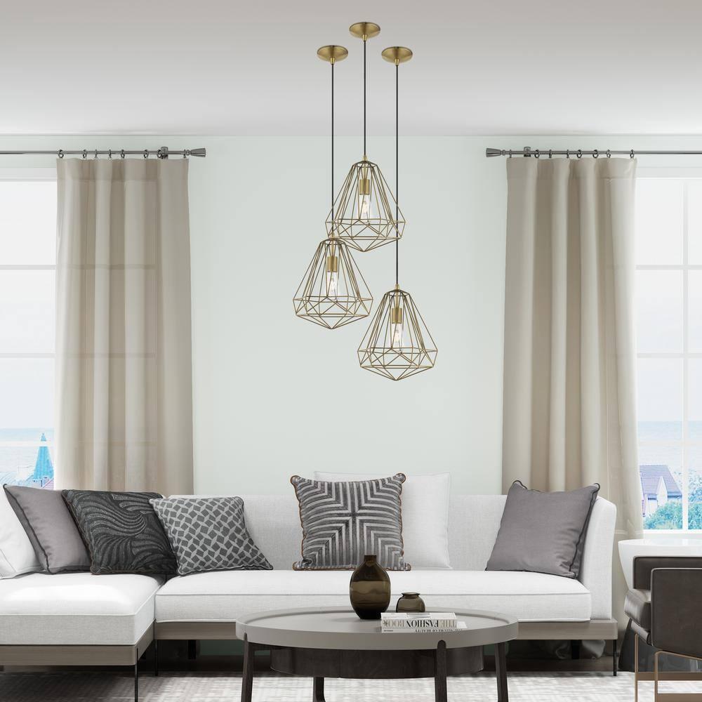 Livex Lighting Knox 1 - Light Pendant in  Antique Brass