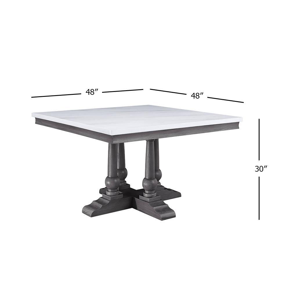 Faux Marble Top Dining Table