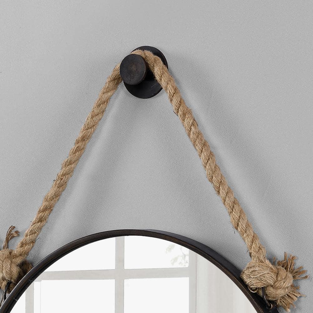 FirsTime & Co. Bronze Dockline Wall Mirror, Coastal, Round, 22 x 2 x 33.5 in