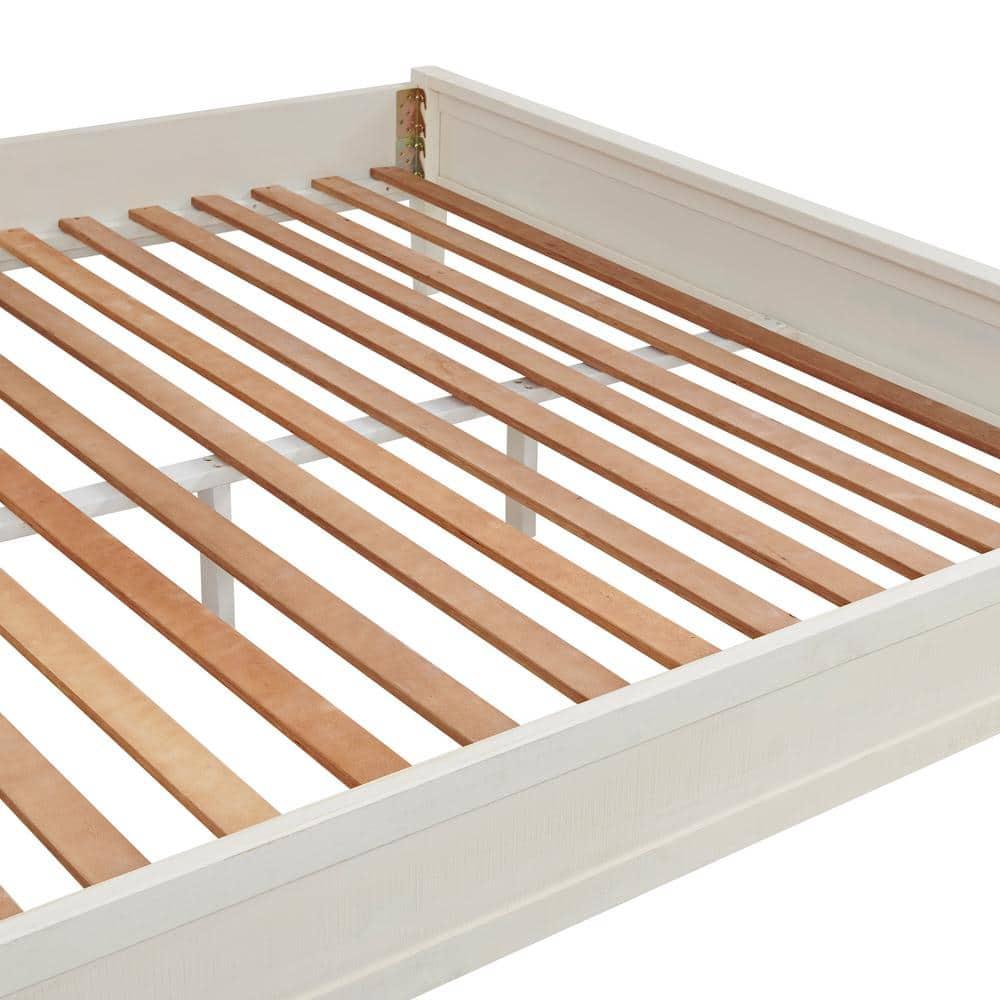 Arden Platform Queen Bed Frame, 6 Drawers, Ample Storage, Sleek Design, Durable Wood, Modern/Rustic/Traditional/Boho Style, 56 in. W x 18 in. D x 36 in. H, panel furniture
