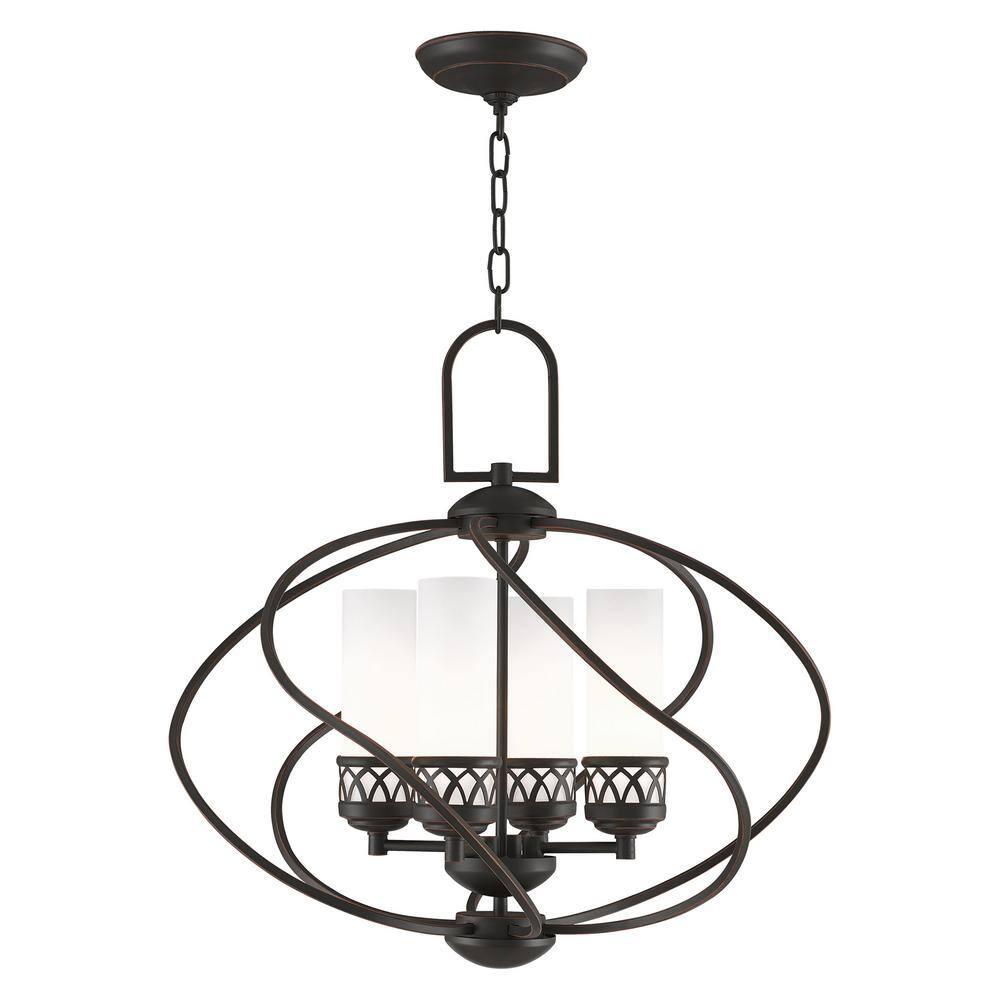 Livex Lighting Westfield 4 - Light Chandelier in Olde Bronze