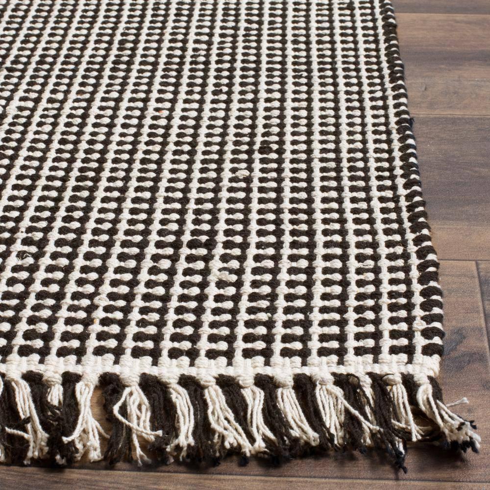 Montauk MTK340 Hand Woven Indoor Runner Rug - Ivory/Black - 2'3"x14' - Safavieh