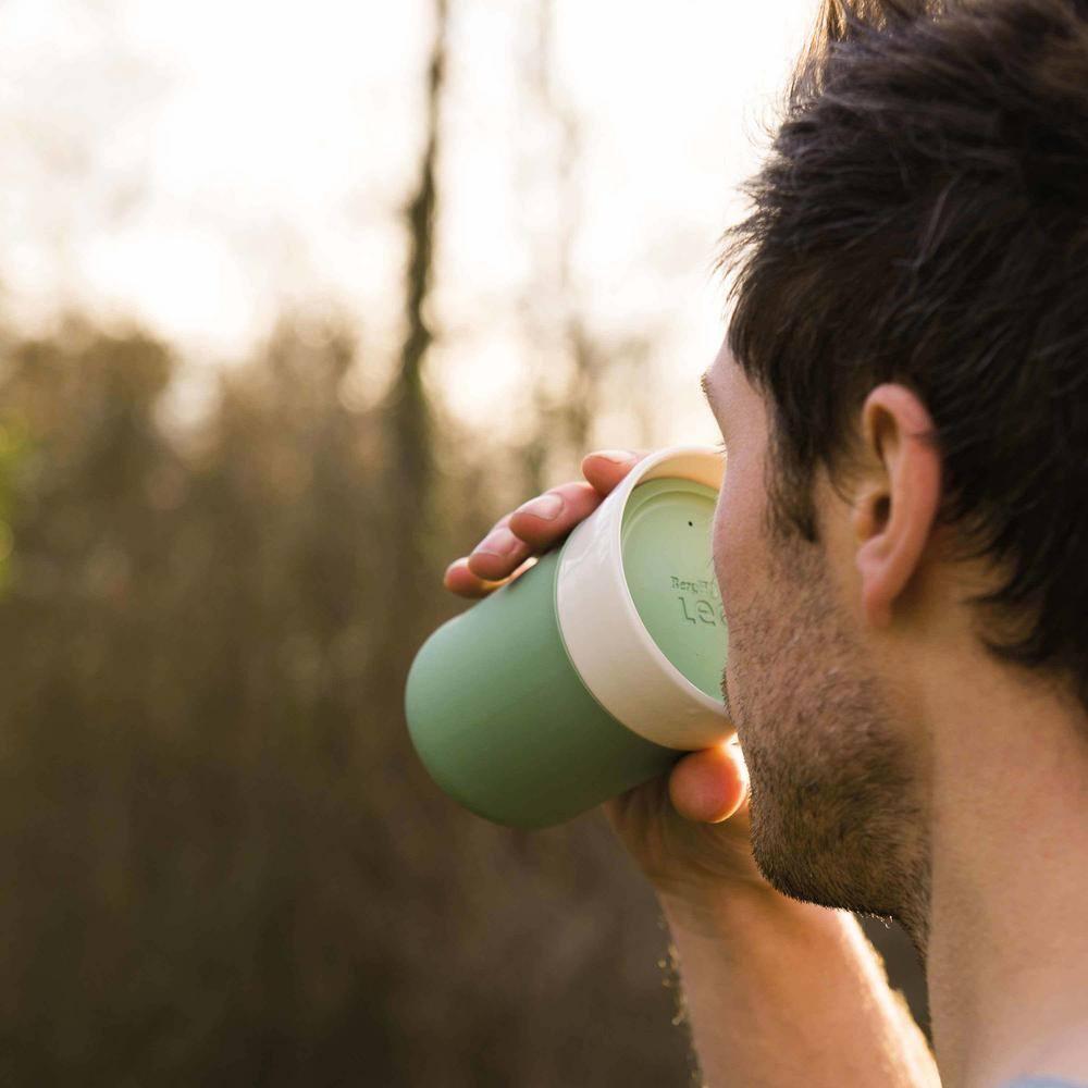 BergHOFF Leo 11.2oz Porcelain Travel Mug, Green