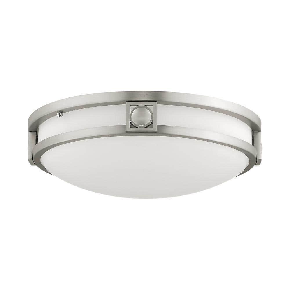 Livex Lighting Titania 2 - Light Flush Mount in  Brushed Nickel
