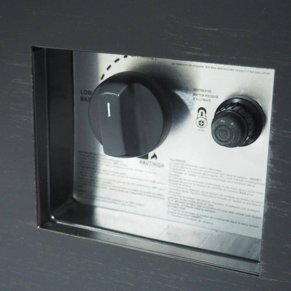 Noble House Wellington Rectangular Fire Pit with Tank Holder in Brushed Brown