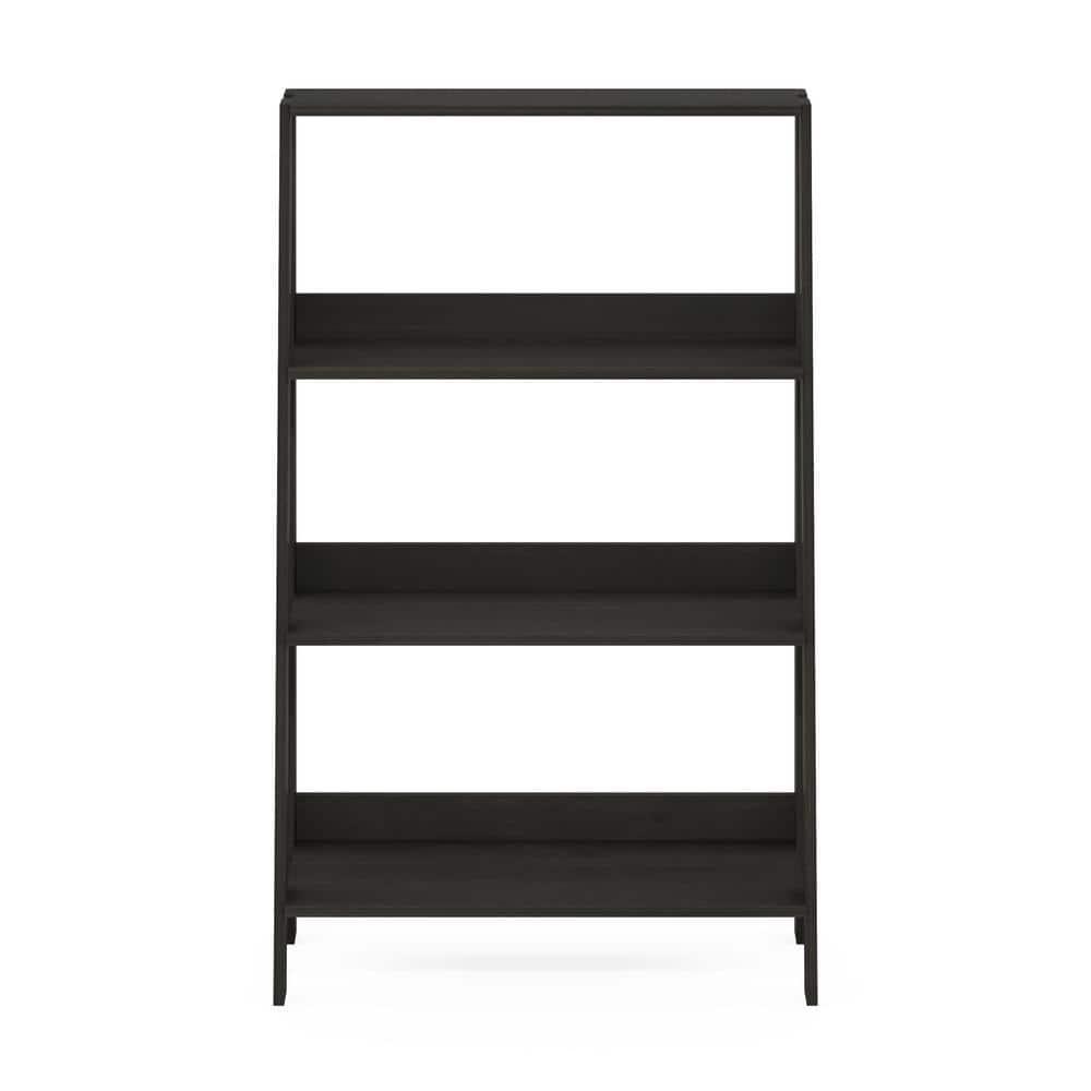 Furinno Ladder Bookcase Display Shelf, 4-Tier, Espresso