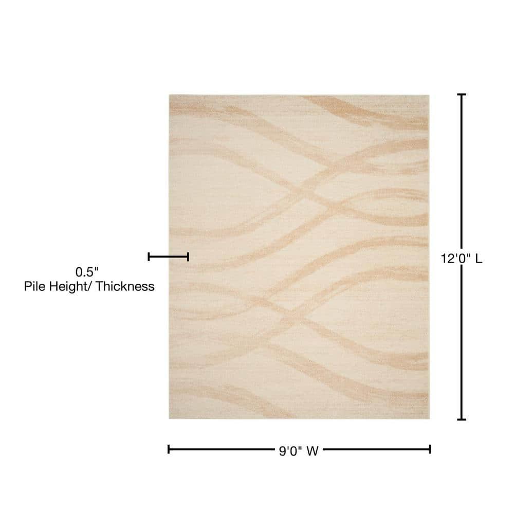 SAFAVIEH Adirondack Isidor Geometric Area Rug, Cream/Champagne, 9' x 12'