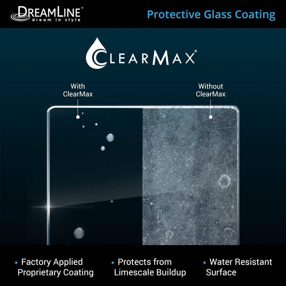 DreamLine Unidoor 34" W x 72" H Hinged Frameless Shower Door with Clearmax™ Technology SHDR-20347210-01