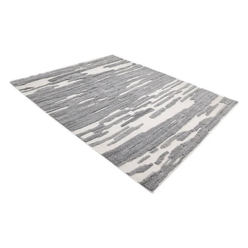 Solo Maverick Hand-Knotted Gray Wool & Viscose 8' x 10' Area Rug