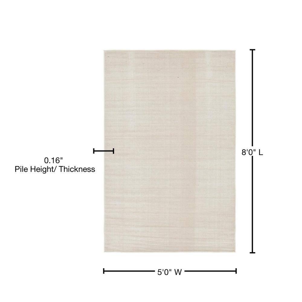 Unique Loom Williamsburg Collection Area Rug - Solid (5' 1" x 8' Rectangle Beige)