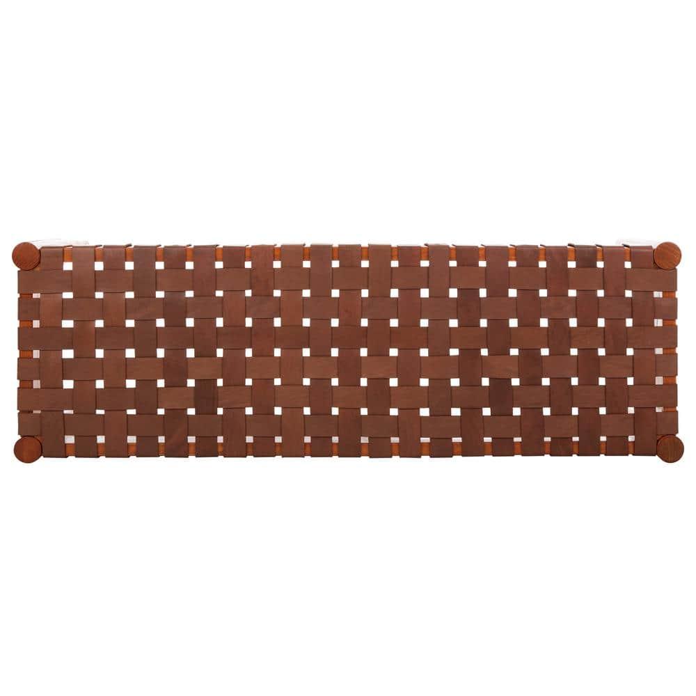 Orin 47" Woven Leather Bench