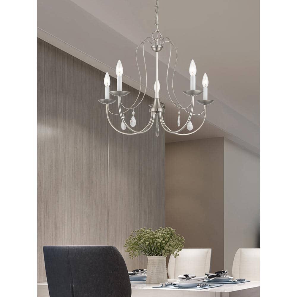 Livex Lighting Mirabella 5 - Light Chandelier in  Brushed Nickel